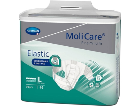 Pañales HARTMANN Molicare Premium Elastic 5G (30 Un - Tam: L)
