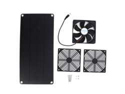 Ventilador solar de exterior de 10 W para gallinero y caseta de perro.