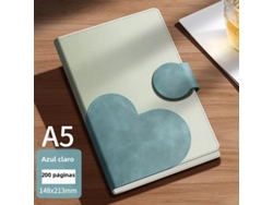 Nuevo cuaderno de oficina, bloc de notas sencillo, cuaderno para actas de reuniones. Mdug (azul claro)