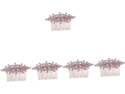5 Pièces Peigne A Cheveux Zircon Hair Charms Toppers Accessoires De En Cristal Accessoire Mariée