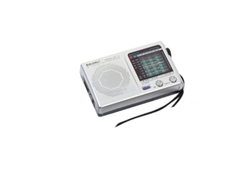 (plata) Radio Portátil Am/fm/sw, Adecuada Para Uso En Interiores, Exteriores Y Emergencias.