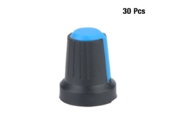 Veloriskku-30 Peças De Ponteira Giratória De Potenciômetro De Plástico Knob Azul 6mm