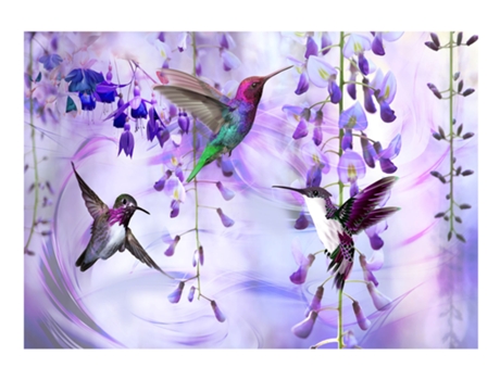 Papel de Pared ARTGEIST Flying Hummingbirds (Violet) (100x70)
