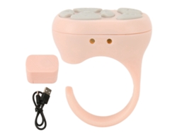 Anillo Rosa Con Control Remoto Bluetooth 5.3 Para Paginar, Cámara Y Selfies, Con Estuche De Carga Para Teléfono Móvil.
