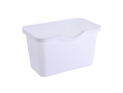 Papelera colgante Baok que ahorra espacio, de gran capacidad, sin tapa, para residuos domésticos, cocina, baño, tamaño pequeño, blanca.