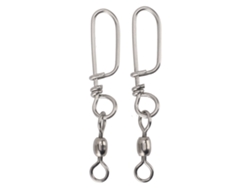 Danu26-2 Piezas Pesca Swivels Acero Inoxidable Rodamiento Bola Conectores Rápidos Pesca Lock Snap Swivels