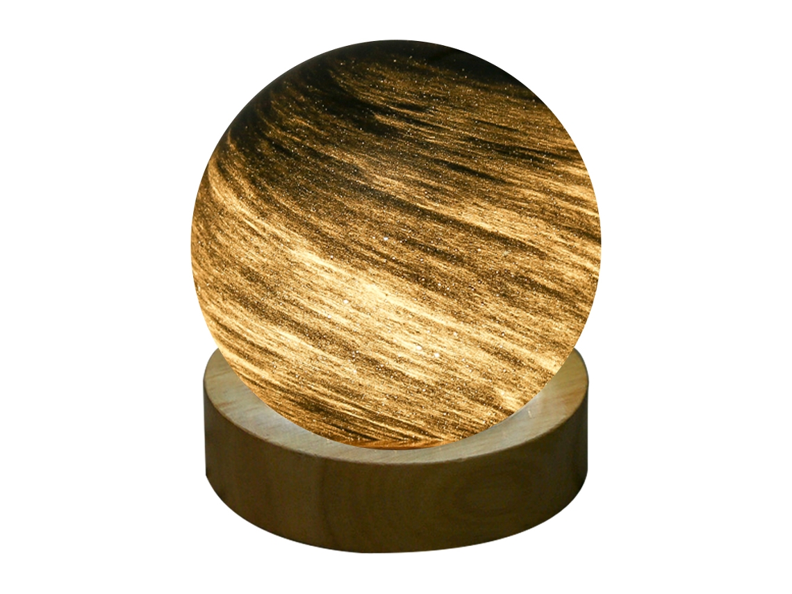 Lâmpada De Mesa Planet Light Night - Caixa Impressa Com Cortina Noturna (Toque Recarregável Com Escurecimento Contínuo De Três Cores) JEIIBRZUI