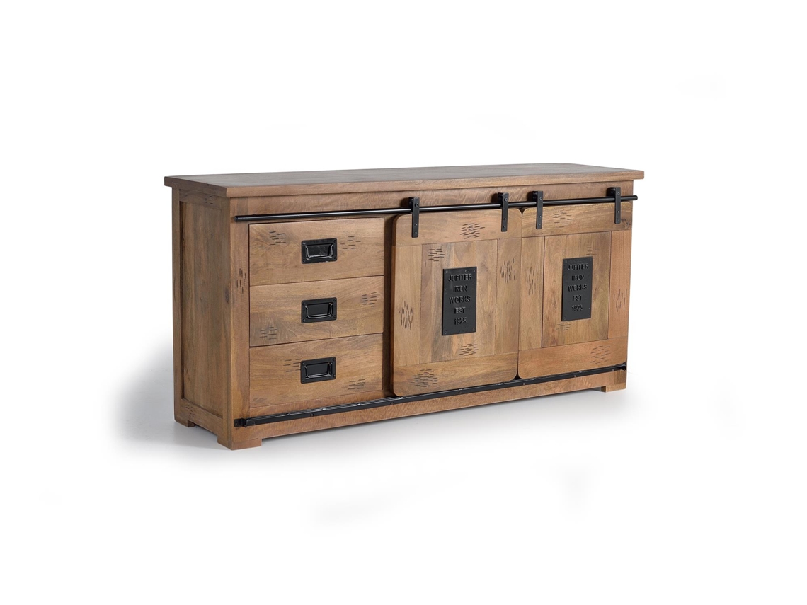 Aparador madera de mango Marrón.GINER Y COLOMER 80x45x165