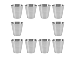 10 Vasos De Acero Inoxidable Apilables, Portátiles, Para Acampar Y Hacer Cerveza.