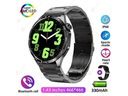 Reloj inteligente para adultos, pantalla HD, GPS, fitness, deportes, 1,43 pulgadas, con brújula, resistente al agua IP68 LY Ebike