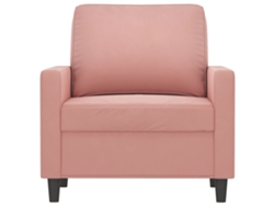 Sillón De Terciopelo Rosa 60 Cm