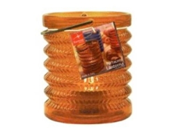 Linterna vela portacero arancione