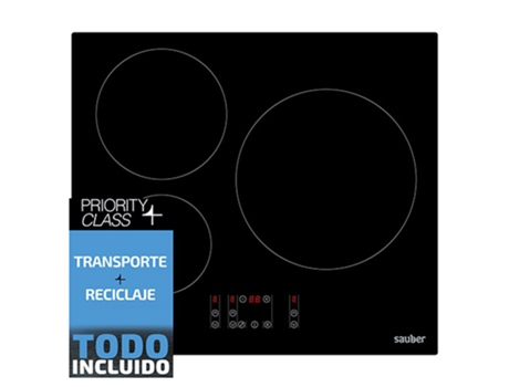 Vitroceramica induccion SAUBER SERIE 1-6600 3 zonas coccion ancho 60 cm