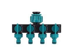 Conector Rápido Divisor De Manguera De 4 Vías De Abs Para Riego, Jardinería Y Herramientas Agrícolas.