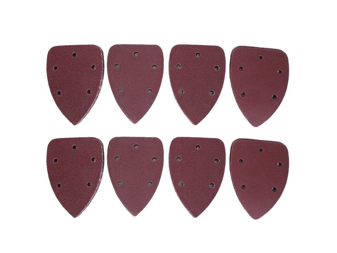 40 Almohadillas De Lijado Triangulares Con Respaldo De Terciopelo, 5 Orificios, 140 X 90 Mm, Herramientas De Lijado Y Pulido.
