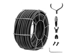 Espiral de limpieza de tuberías de 30 m con 4 cortadores para tuberías de 100 a 200 mm Tekmaquinas
