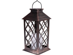 Lámpara Colgante Solar De Cobre Con Forma De Vela, Farol Led Para Exteriores, Iluminación Cálida De Bajo Consumo.