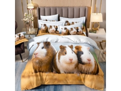 Juego Ropa Cama Funda Nórdica Estampado Juego Almohada Color Diseño Niños Adultos Microfibra 200x200 Cm