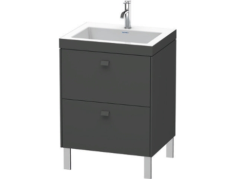 Lavabo para muebles DURAVIT Brioso c-bonded con base de 60,0x48,0 cm 2 extraíbles sin rebosadero con banco con agujero para grifo sin agujero par