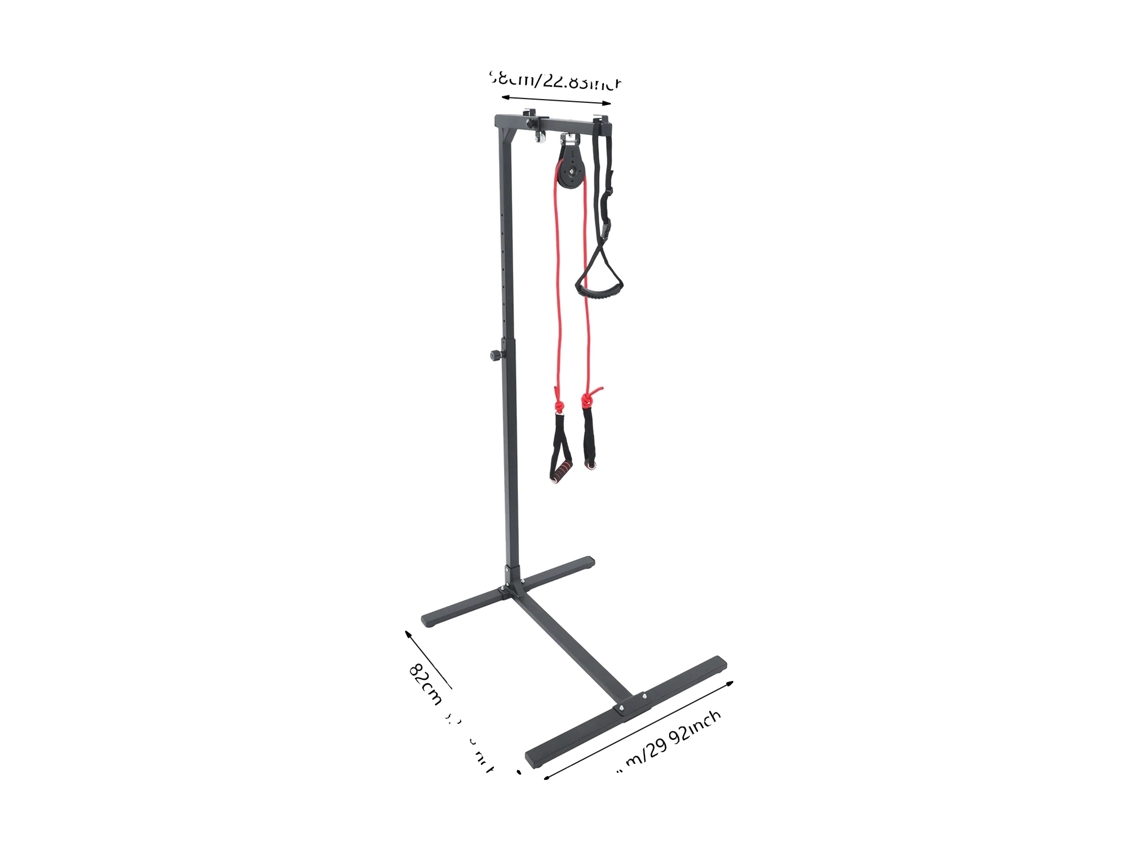 Estructura de soporte, altura ajustable, construcción duradera, color plata.