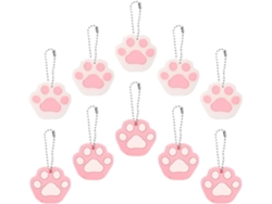 Estuches Para Llaves De Pvc Con Forma De Pata De Gato De Colores, Paquete De 10 Unidades, Para Identificación, Multiusos, Unisex.