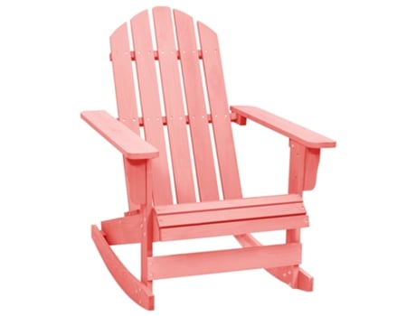 MAISON EXCLUSIVE Silla mecedora de jardín Adirondack madera maciza abeto rosa