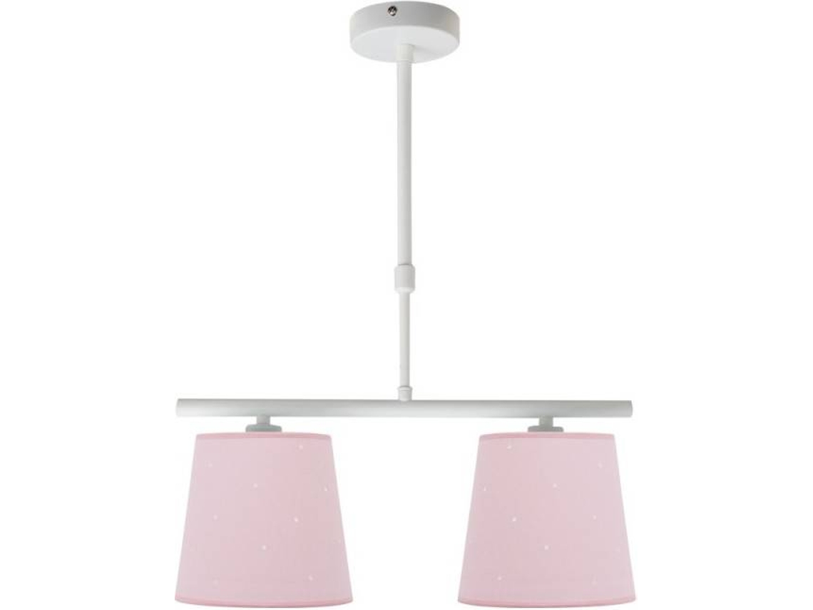 Lámpara de Techo FABRILAMP Consciencia (Rosa - E14 - Máx. 40W - Metal - Tela)