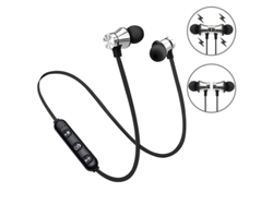 Auriculares Internos Magnéticos Inalámbricos Bluetooth Plateado
