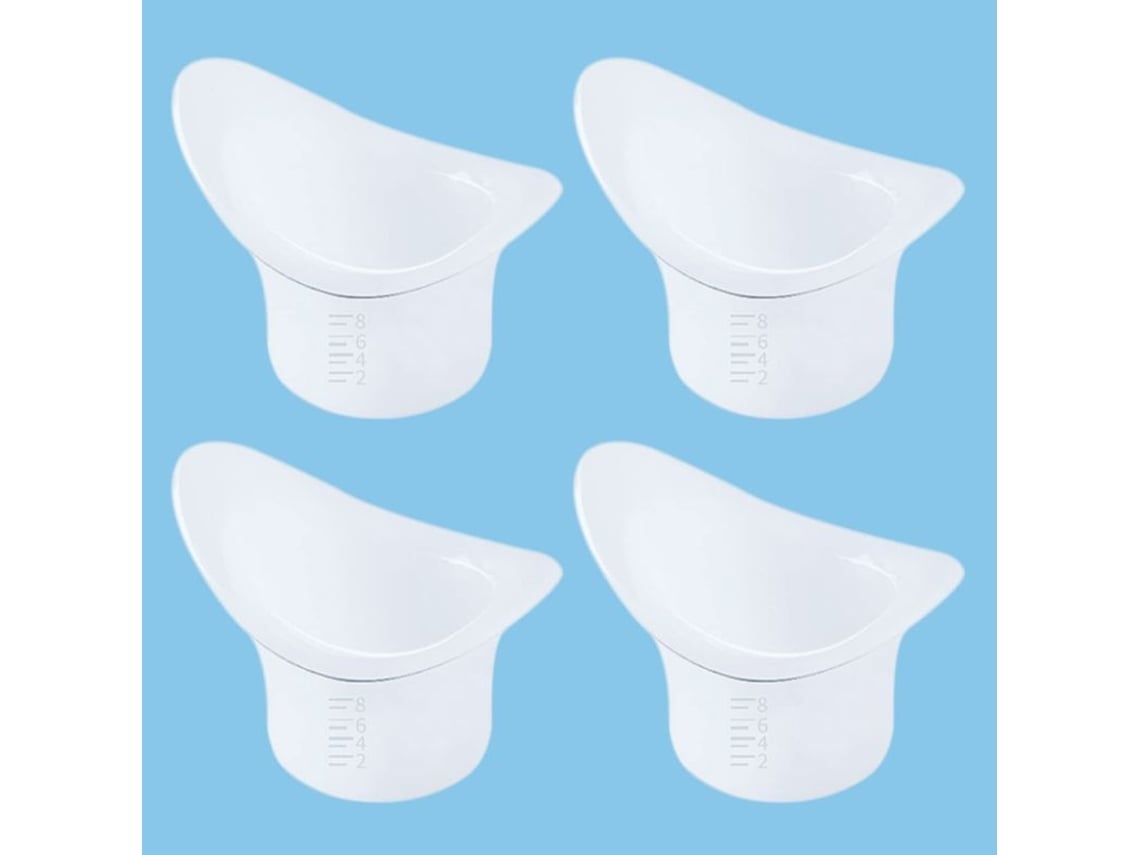Juego De 4 Vasos De Silicona Reutilizables Para Lavado De Ojos, 8 Ml, Portátiles Para Una Limpieza Eficaz Y Para Viajes.
