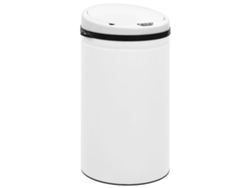 Abridor de botellas automático con tapa vidaxl, 50 L, acero, blanco