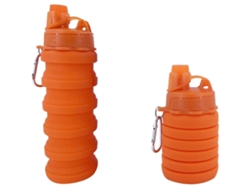 (naranja) Botella De Agua Portátil, Reutilizable, Plegable, De Material De Silicona, A Prueba De Fugas.
