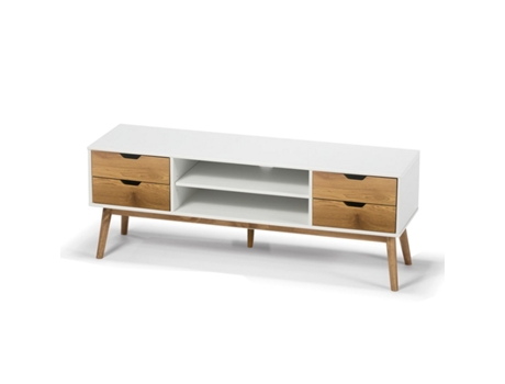Mueble de TV FORNOR Wita (140x40x52 cm - Madera - Blanco)