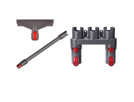 Soporte de accesorios con adaptadores de 2 piezas para Dyson V6 V7 V8 V10 V11 y juego de accesorios con manguera de extensión