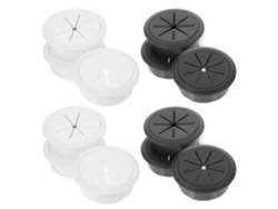 Kit con 20 clips de plástico para la gestión de cables, para uso en oficina, organizador de cables redondo. SFUSHOS