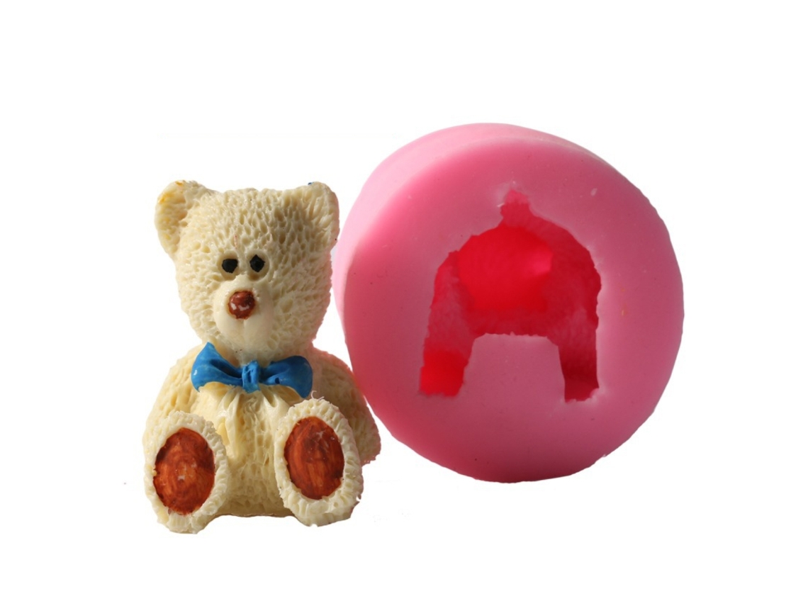 Molde de silicona para tartas, herramienta para decorar tartas, cupcakes y dulces, modelo oso 01