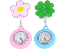 Conjunto 2 Relojes Bolsillo Retráctiles Enfermeras Esfera Digital Grande Seguridad Diseño Ligero Práctico
