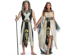 Disfraces De Fantasía Del Antiguo Egipto: Faraón Cleopatra, Rey Y Reina, Para Hombres Y Mujeres, Para Halloween Y Carnaval (dbv)