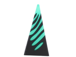 Juguete multifuncional de oficina ATS, pirámide imposible de atravesar para aliviar el estrés, cono espiral impreso en 3D, verde y negro.