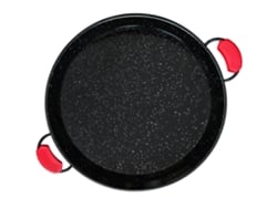 Briebe Paellera Valenciana Esmaltada 42cm, Amtiadherente 10 Raciones De Paella, Gas, Horno Briebe Pan42 Negro