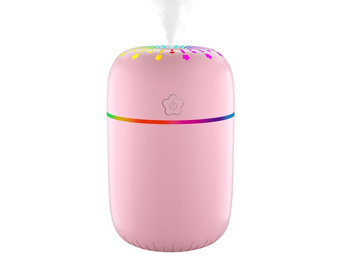 Humidificador de 300 ml, colorido, 2 modos de vapor frío, para oficina o dormitorio.