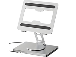 Soporte de conexión base de 360º con múltiples puertos HDMI RJ45 para iPad Pro 12.9 M1 2021 | M2 2022