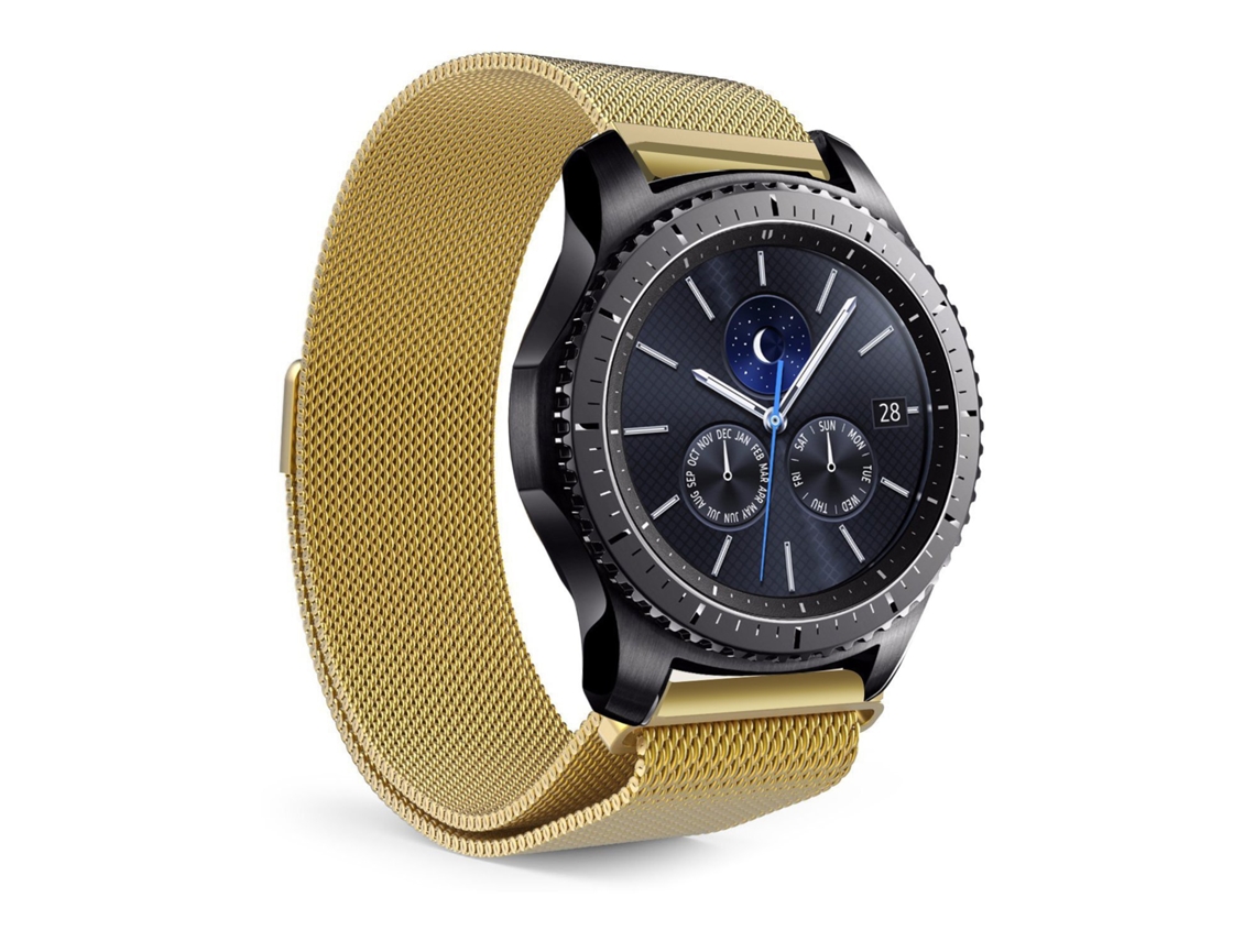 Correa universal de acero inoxidable con cierre magnético para relojes de 22 mm. Sistema de liberación rápida para facilitar su cambio.
