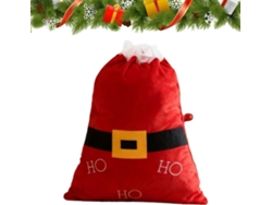 Sacola Grande De Natal | Papai Noel Vermelho Com Cordão Reutilizável |