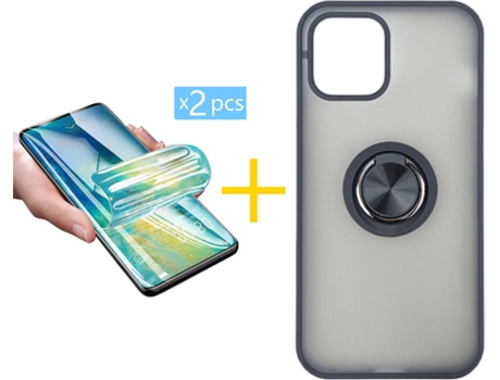 Carcasa + 2 Protectores de Pantalla para iPhone 11 Pro Max SKYHE Negro