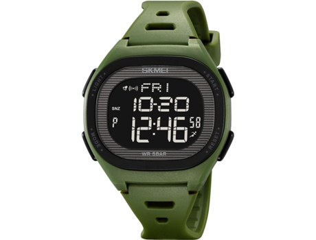 VEANXIN Reloj digital para hombre Relojes cuadrados digitales LED impermeables-Negro