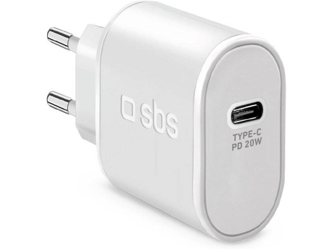 Cargador USB-C SBS 20W Blanco