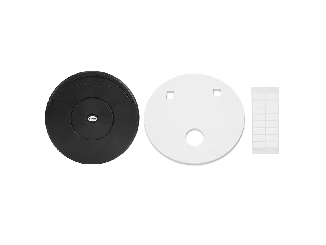 Aspiradora de mano automática mini robot inalámbrico inteligente para limpieza de suelos negro