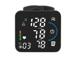 Tensiómetro de muñeca con Bluetooth y voz, recargable por USB, tonómetro digital con pantalla grande, Sphygblack Szrh Ly Ebike