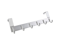 Ganchos Para Puerta Con 6 Ganchos De Aluminio Para Cocina, Baño Y Dormitorio, 40 Cm