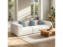 Coco Living Sofá Pure 3 Plazas - Blanco Verde Salvia